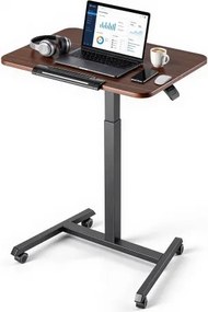 VEVOR in hoogte verstelbaar computerbureau 650x480x(760-1102)mm, metalen frame, MDF-blad, 0-90° kantelbaar, draagvermogen 15 kg, zwenkwielen met remmen, zit-sta bureau voor thuiswerkplek