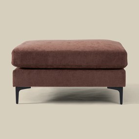 Rechthoekige Hocker Roodbruine Stof