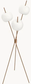 Dimbare tripod vloerlamp Kushi, mondgeblazen