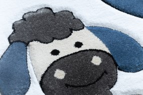 Tapijt PETIT FARM  Boerderij Dieren  blauw