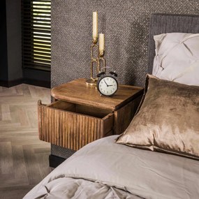 Zwevende Nachtkastjes Ribbels Set Van 2 - 40x35x20cm.