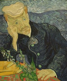 Vincent van Gogh - Kunstreproductie Portrait of Dr Paul Gachet, (35 x 40 cm)