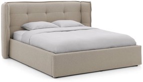 Goossens Gestoffeerd Bedframe Canon, 180 x 200 cm met storage, met 2x lattenbodem