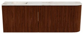 Mondiaz Joya DLux 110cm toiletmeubel ronding rechts ruby met wastafel faye links 1 kraangat frappe