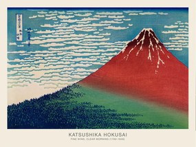 Kunstreproductie Fine Wind, Clear Morning (Mt Fuji Japan)- Katsushika Hokusai