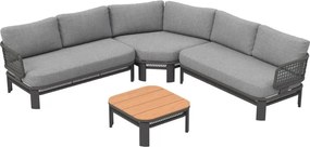 Tuinmeubelset met hoekbank Ravello Corner 5 antraciet Garden Point