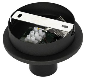 Oosterse plafondlamp zwart met naturel bamboe 30 cm - Pua