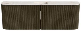 Mondiaz Joya DLux 125cm toiletmeubel ronding links/rechts shadow met wastafel faye midden 1 kraangat frappe