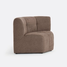 1-zits modulaire hoektafel fauteuil van fijn chenille, ANETA
