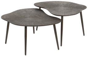 Salontafel Set Organische Vorm Brons - 79 X 59cm.