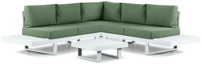 Hoek loungeset 5 personen Aluminium Wit Lifestyle Garden Furniture Lorenzo