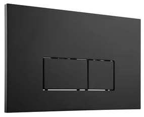 QeramiQ Push Bedieningsplaat met dualflush frontbediening voor Geberit UP320 inbouwreservoir ABS Rechthoek Mat Zwart OUTLET