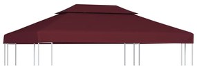 vidaXL Prieeldak 2-laags 4x3m 310 g/m² bordeaux