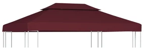vidaXL Prieeldak 2-laags 4x3m 310 g/m² bordeaux