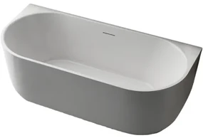 ZEZA Pure half vrijstaand bad - 150x75x58cm - acryl - glans wit TW-7316-GW-150