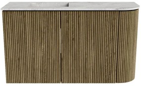 Mondiaz Joya DLux 70cm toiletmeubel ronding rechts dusk met wastafel faye links 1 kraangat glace