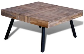 vidaXL Salontafel vierkant gerecycled teakhout