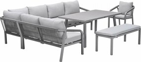 Garden Impressions Tarera lounge dining set 7-delig R - taupe