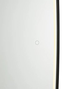 Moderne badkamerspiegel zwart incl. LED en touch dimmer - Geraldien Modern IP44 ovaal Lamp