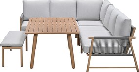 Garden Impressions Hannie lounge dining set 6-delig - light teak look