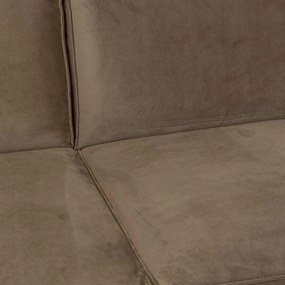 Hoekbank - Lambada - rechts - velours Juke taupe 12