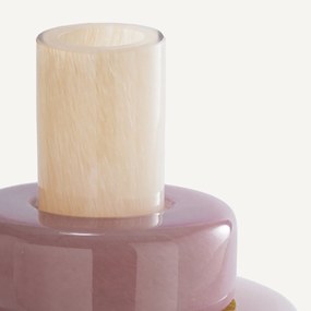 Vaas met 5 ringen van geblazen glas, H32 cm, Maveo