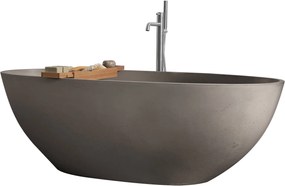 Ben Concrete vrijstaand bad 2-persoons 180x82cm beton grijs incl. afvoerplug beton grijs