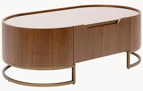 Ovale salontafel Giorgio van walnoothout