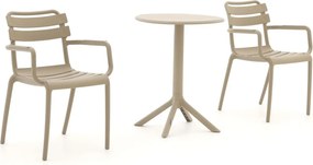 Bistro- en balkonset Forza | 2 personen | Tuinset kunststof | 3-delig | Kees Smit Tuinmeubelen