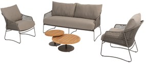 Moretti stoel bank loungeset 5 delig teak rope terre 4 Seasons Outdoor