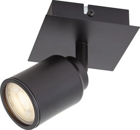 Moderne badkamer spot zwart vierkant IP44 - Ducha