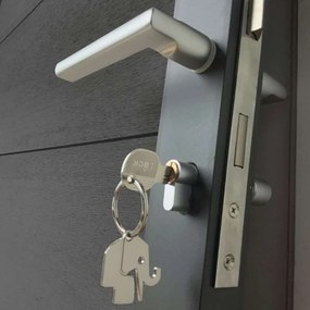 Tuindeur composiet Modular rock grey met antraciet aluminium frame compleet (90 x 180 cm)