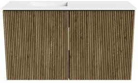Mondiaz Joya 70cm toiletmeubel dusk met wastafel faye links zonder kraangat talc