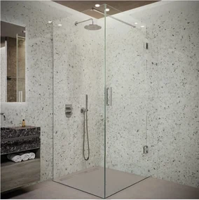 Saniclear Modern douchecabine 100x90 met 90cm deur anti-kalk chroom