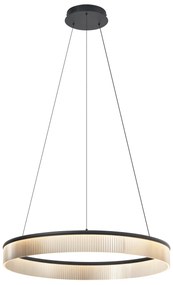 Moderne hanglamp zwart 78cm incl. LED 3-staps dimbaar - Anello Chandelier Modern rond Binnenverlichting Lamp
