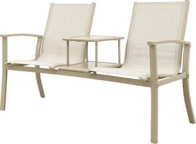 Tete-a-Tete aluminium tuinbank Felix - Latte/Beige