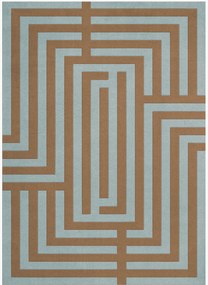 Handgeweven hoog-laag pool wollen vloerkleed Residue