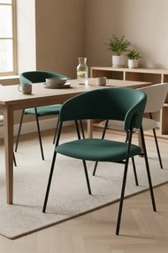 Mihu Zwart Fluwelen Stoel