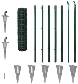 vidaXL Euro hek 10x1,2 m staal groen