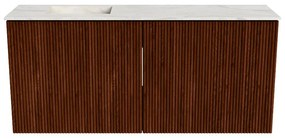Mondiaz Joya DLux 90cm toiletmeubel ruby met wastafel faye links zonder kraangat ostra