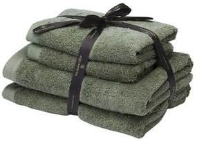 Aquanova Rio - Handdoek bundel - GOTS KATOEN - 2x 50x100 + 2x 67x130 cm - Forest (legergroen) RIOBUS-269