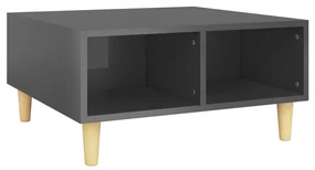 vidaXL Salontafel 60x60x30 cm spaanplaat hoogglans grijs
