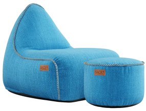 Cobana Lounge Chair & Pouf Outdoor - Turquoise