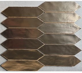 Terre d'Azur Barco wandtegel 7.5x30cm brons
