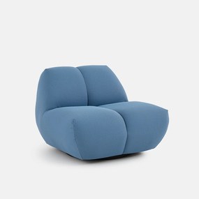 Draaibare fauteuil, gewatteerde stof, NURIA