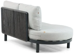Hoek loungeset 5 personen Aluminium/rope Grijs  Santika Furniture Santika