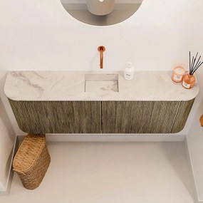 Mondiaz Joya DLux 125cm toiletmeubel ronding links/rechts dusk met wastafel faye midden zonder kraangat frappe