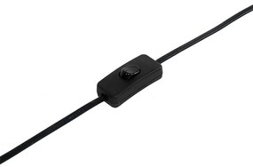 Landelijke tafellamp rotan met zwart - Kata