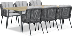Tuinset 6 personen 240 cm Rope Grijs Lifestyle Garden Furniture Tivoli/Montana