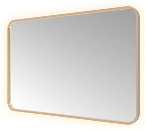 Hotbath &More Soft Square rechthoekige spiegel 120x80cm geborsteld koper PVD
